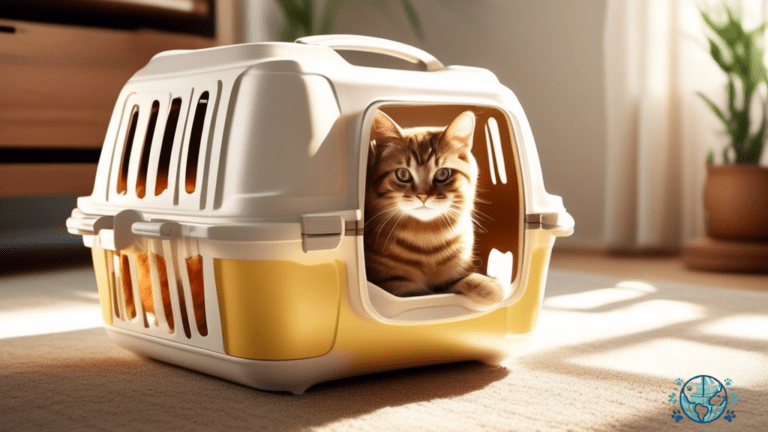 Spacious cat carrier flooded with sunlight, showcasing expandable compartments for comfortable feline travel