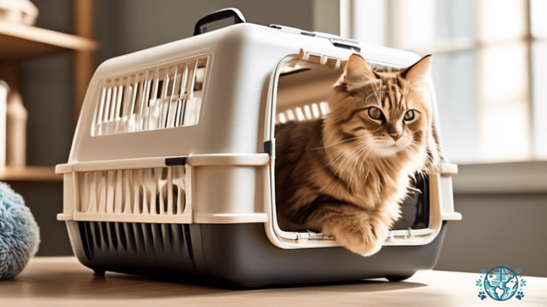 Durable and secure hard-sided cat carrier illuminated by radiant natural light, showcasing its robust build and secure features for maximum durability and security.