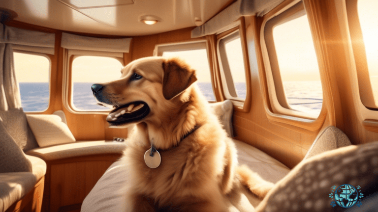Sun-kissed cabin filled with delighted passengers and contented pets, showcasing pet-friendly cabin policies of airlines